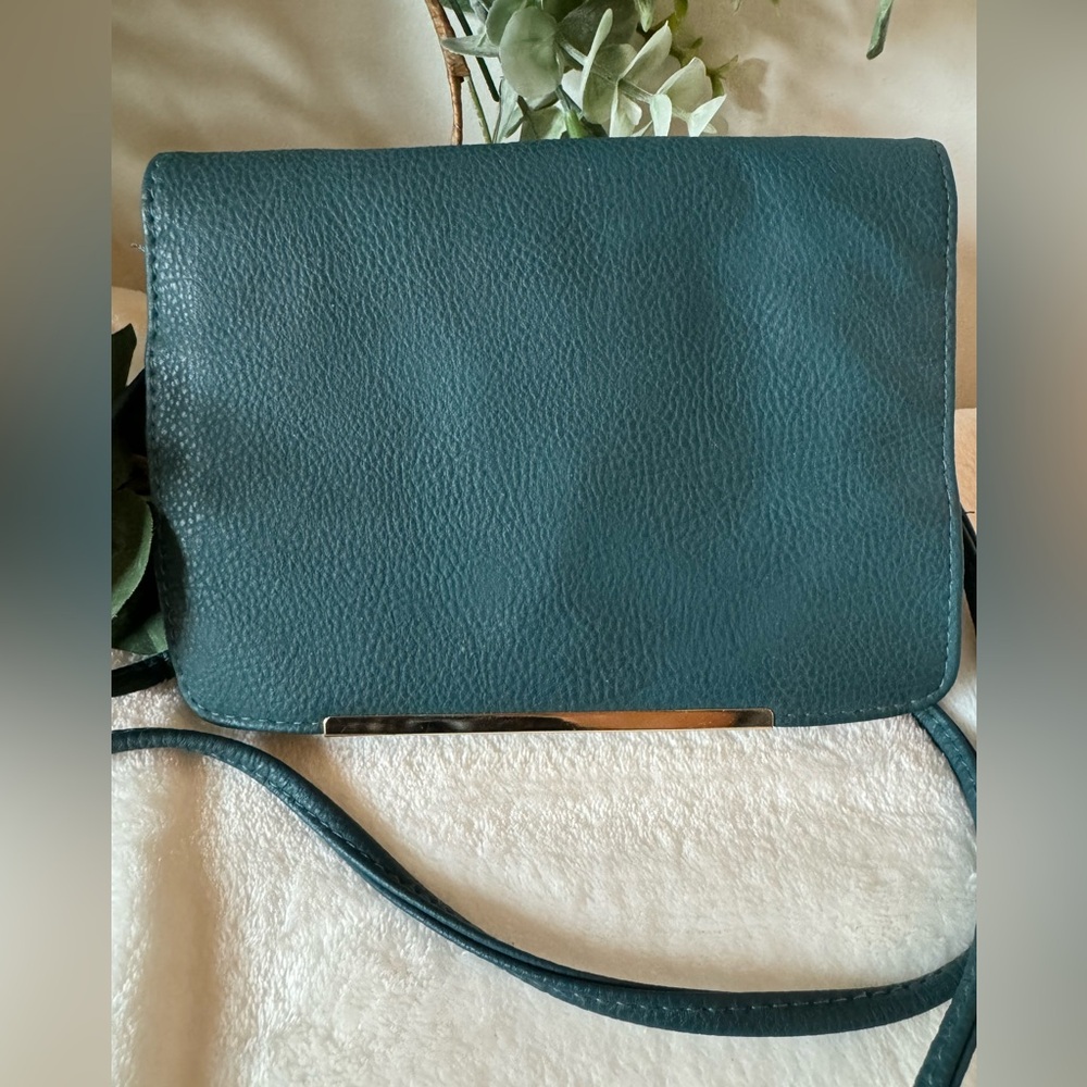 Crossbody PU Leather Teal Green Bag Purse clutch